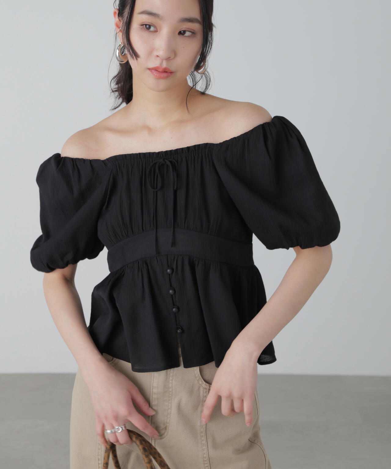 2wayオフショルブラウス