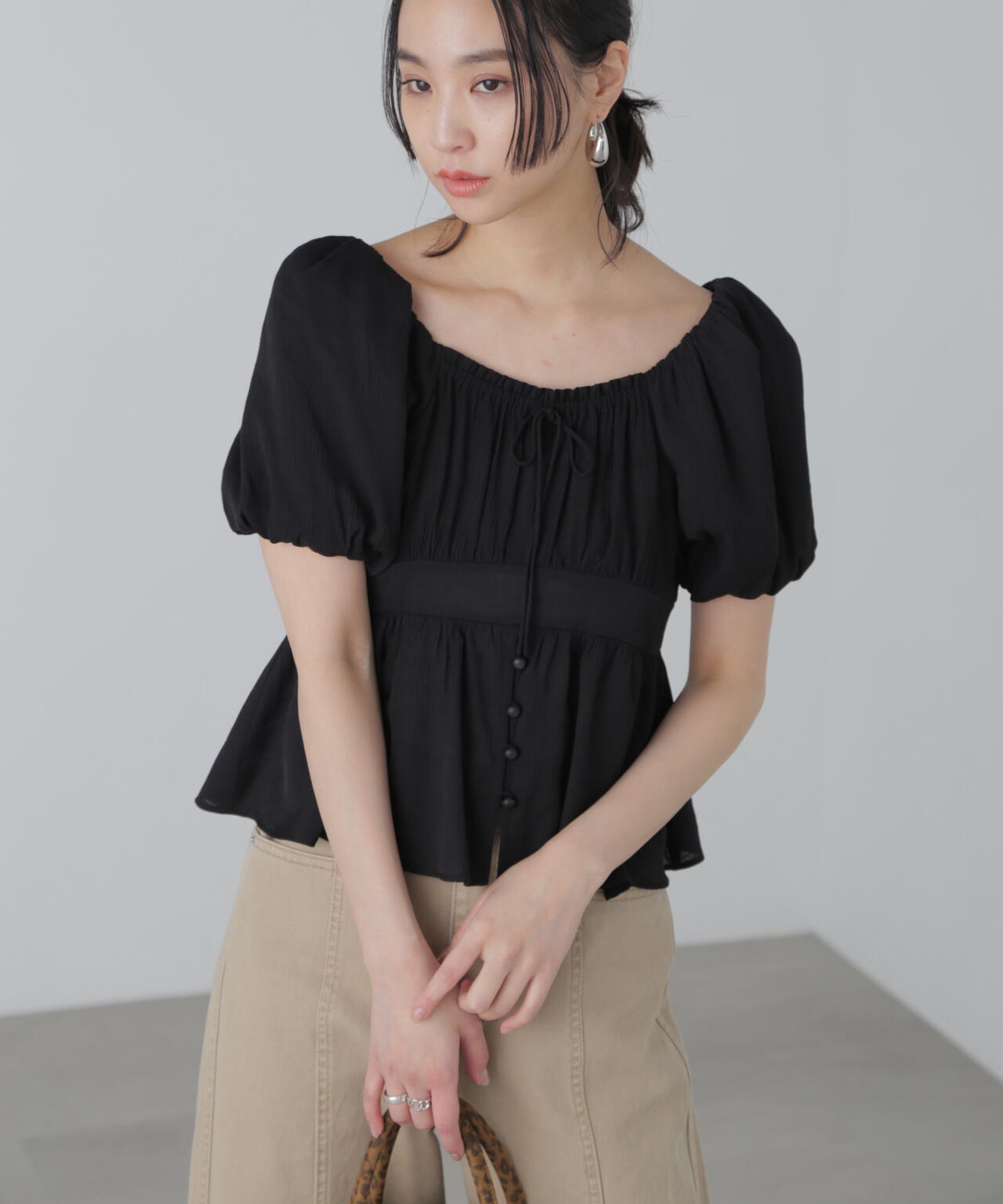 2wayオフショルブラウス