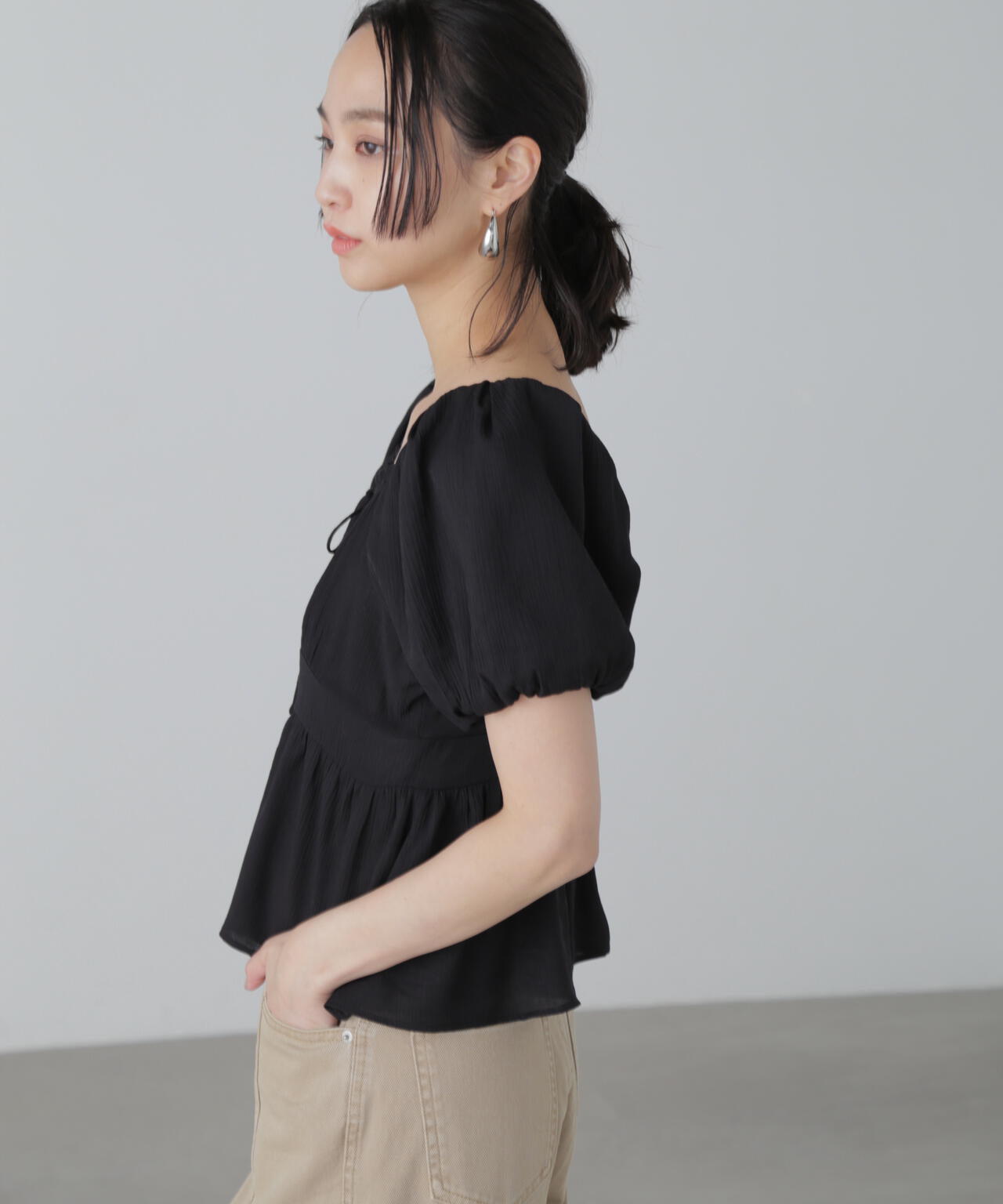 2wayオフショルブラウス