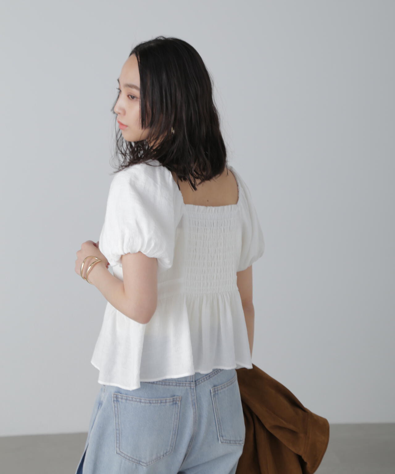 2wayオフショルブラウス