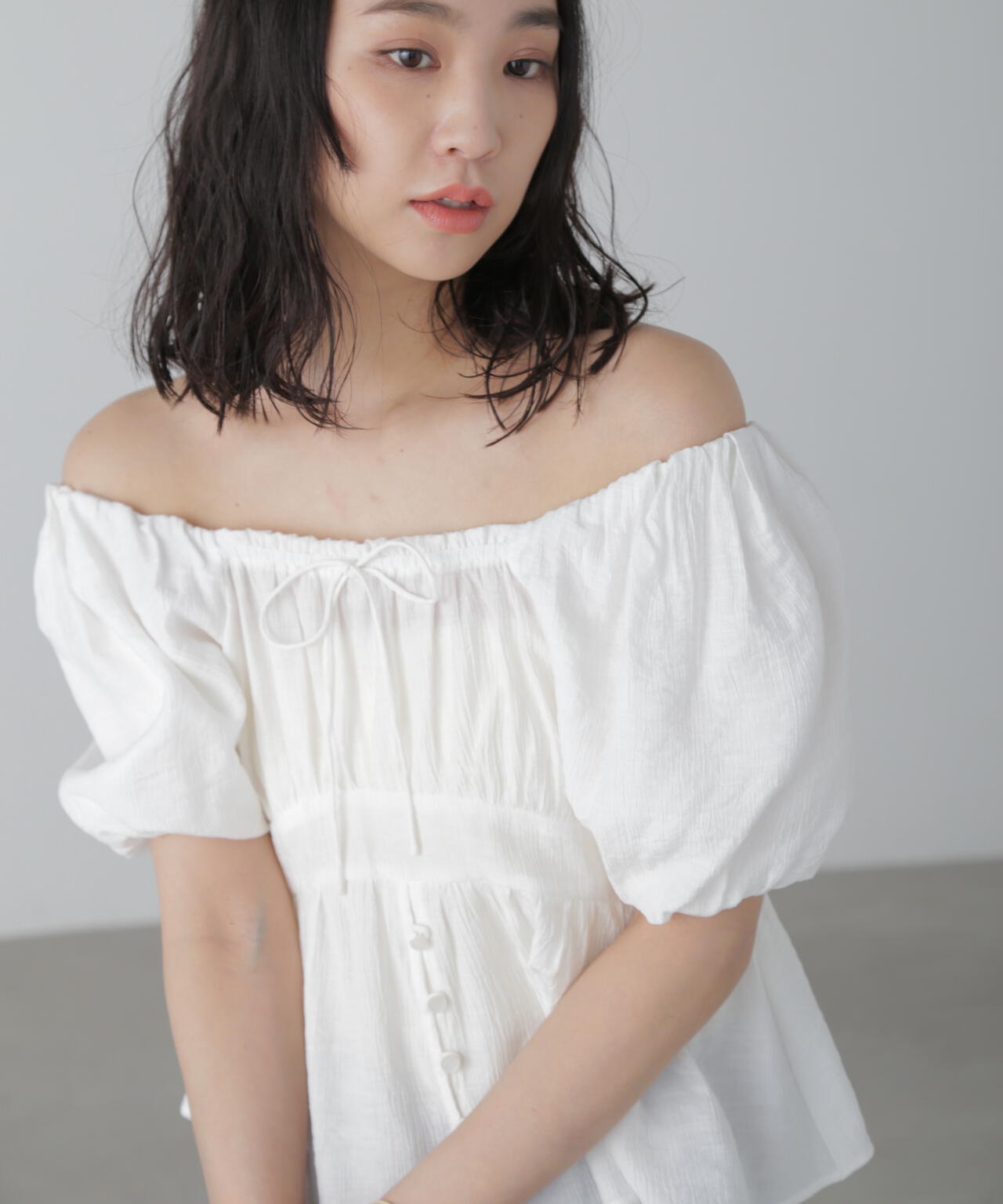 2wayオフショルブラウス