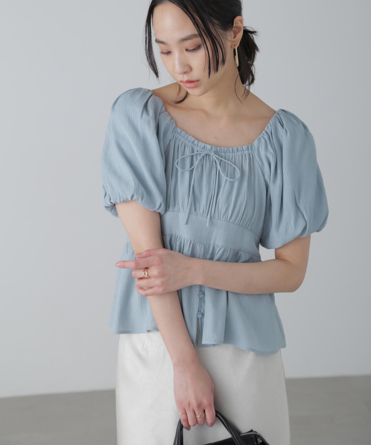 2wayオフショルブラウス