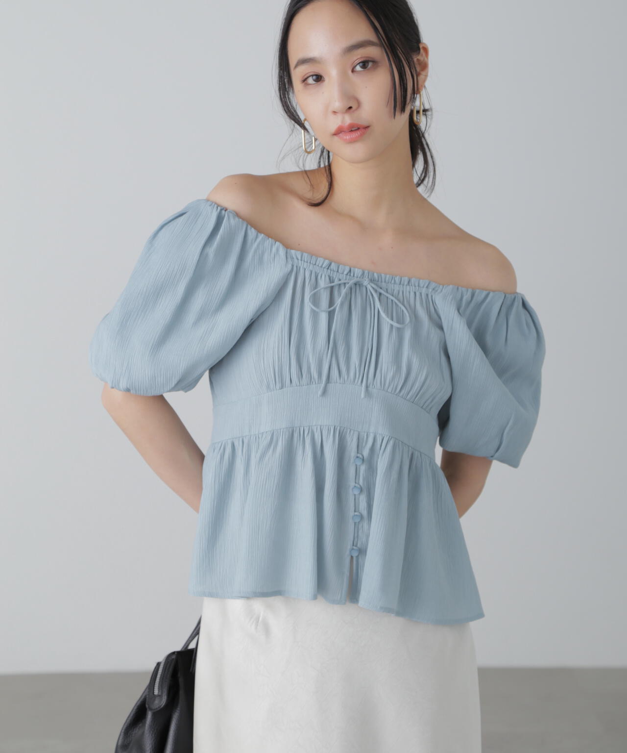 2wayオフショルブラウス