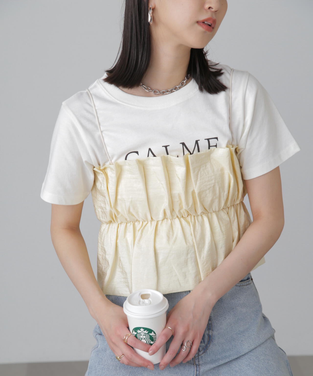 シャイニーキャミソールビスチェ