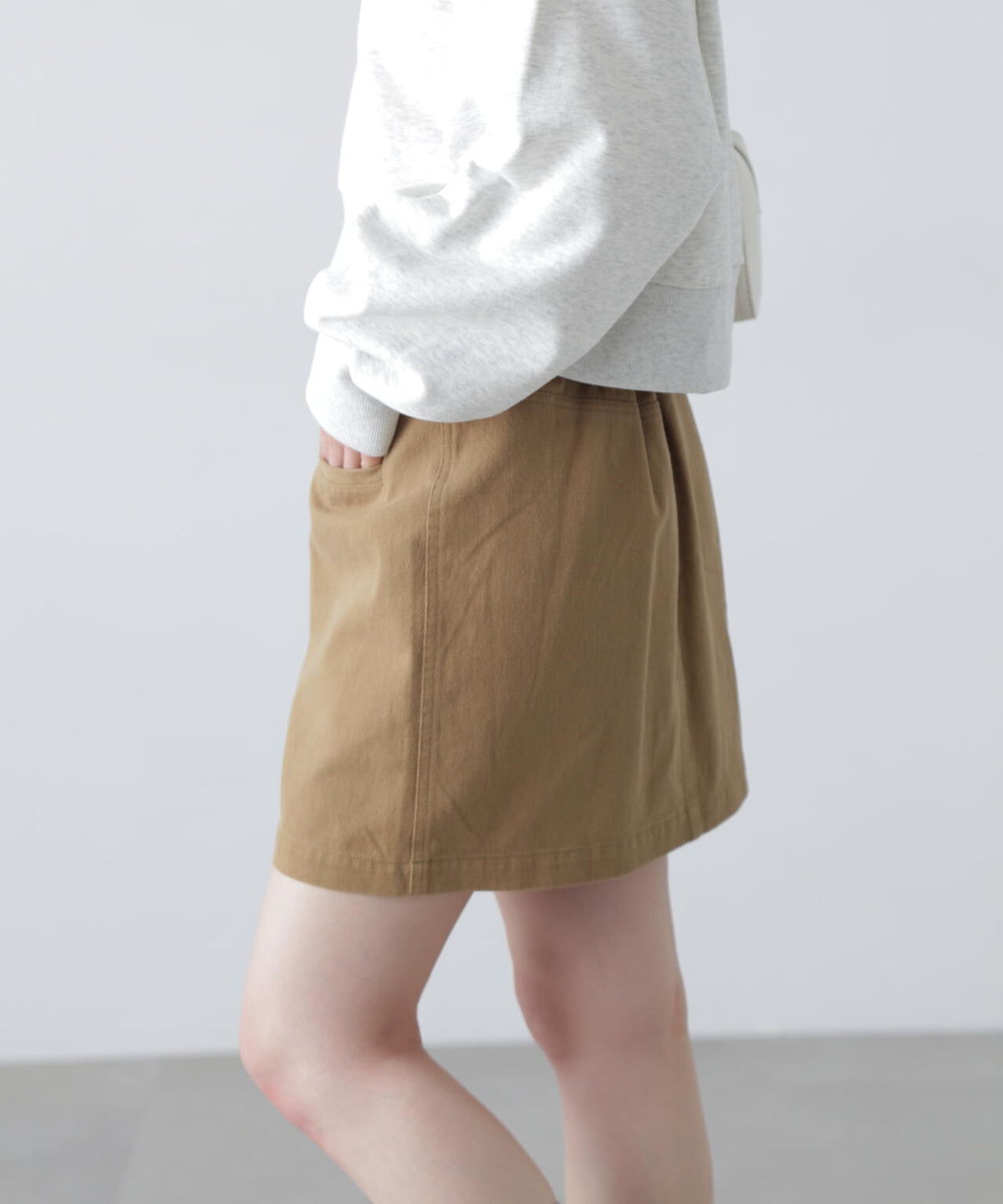 〈セットアップ対応〉ウォッシュドミニスカート