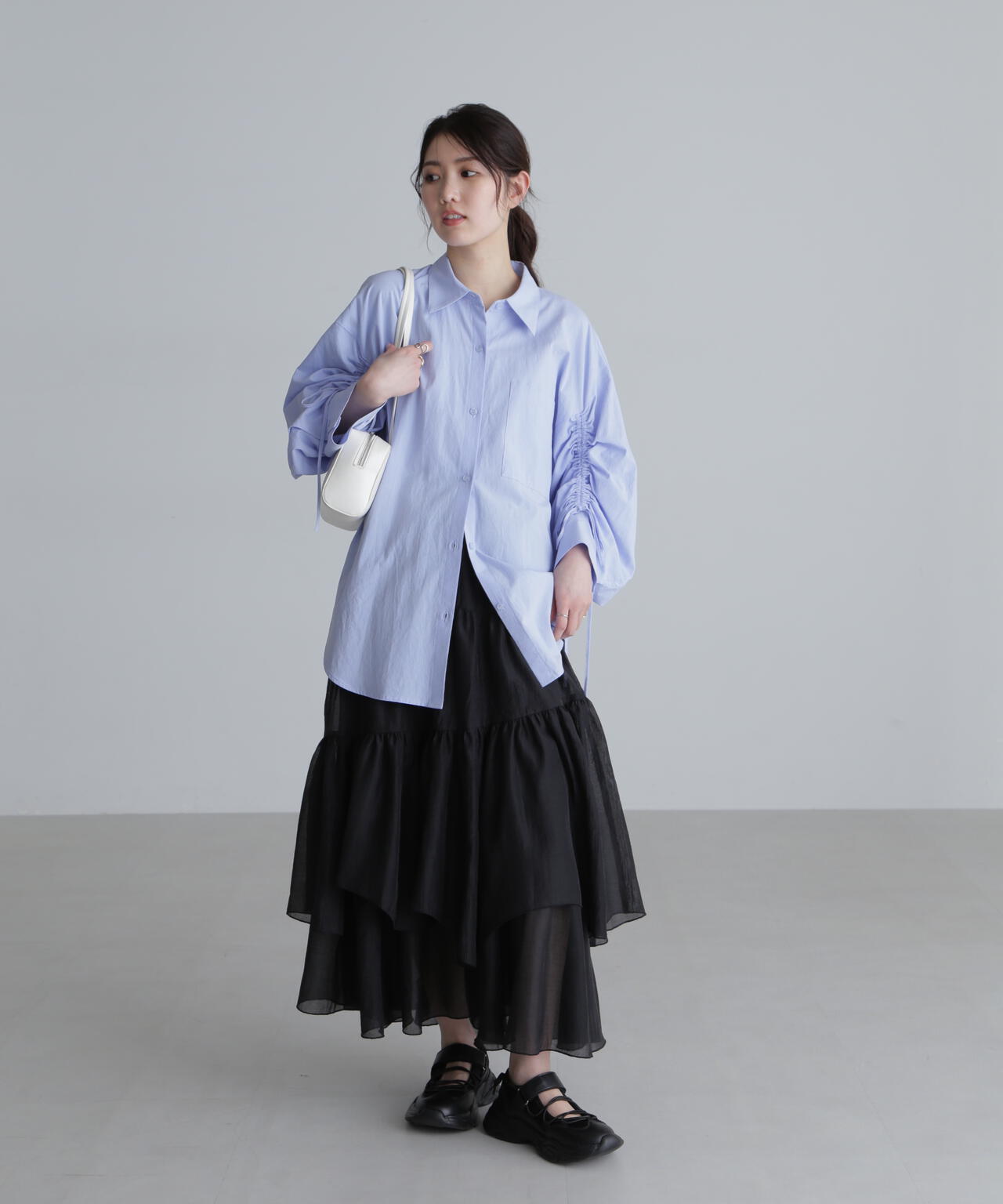 シアーランダムフリルスカート