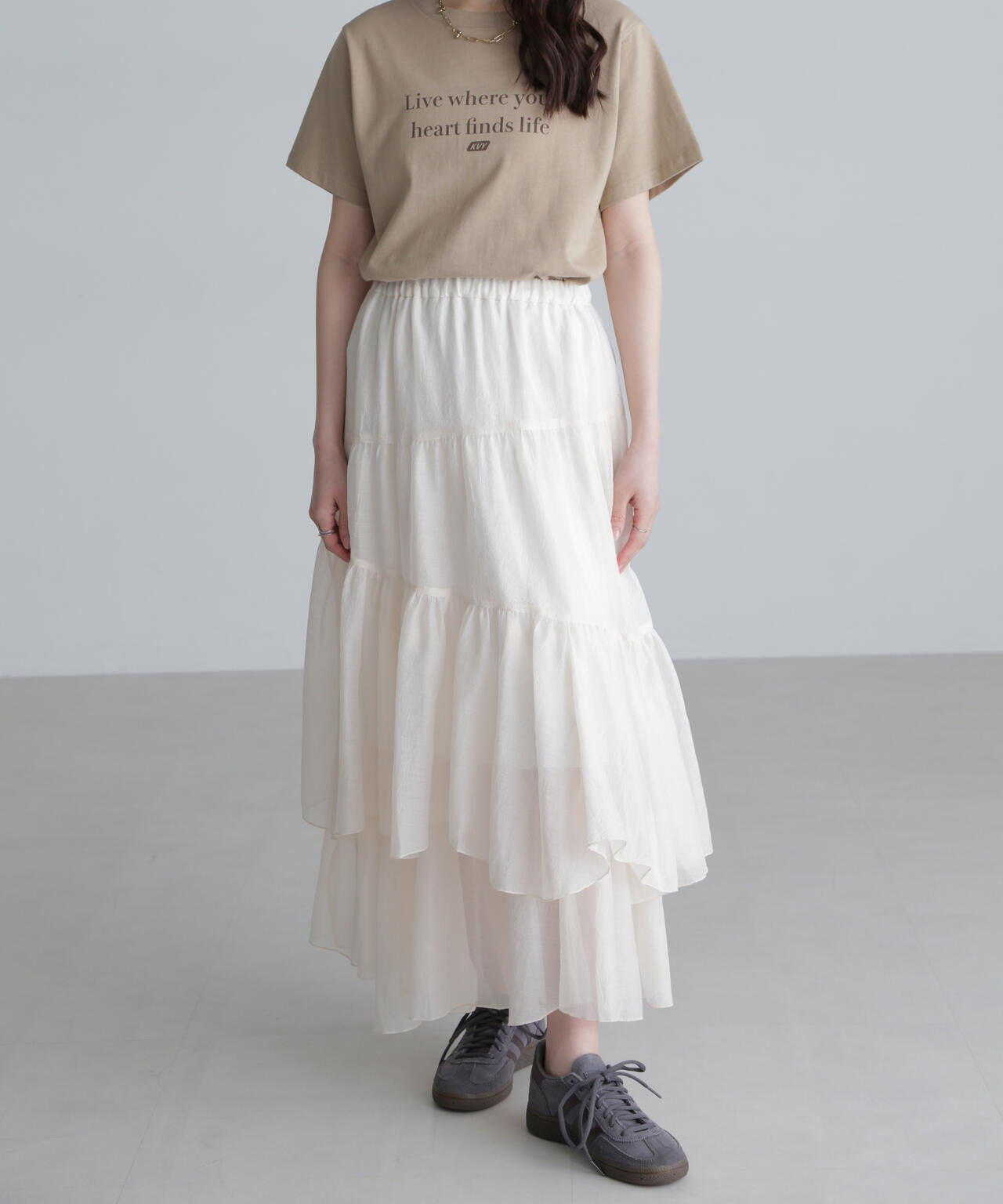 シアーランダムフリルスカート