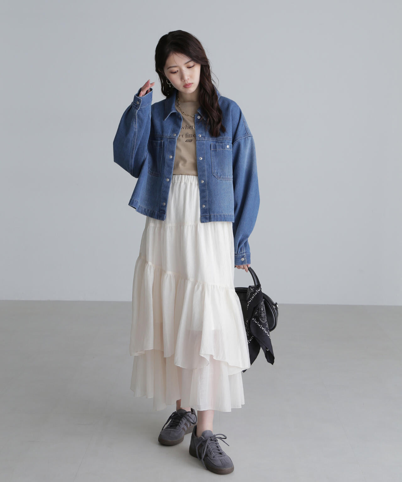 シアーランダムフリルスカート