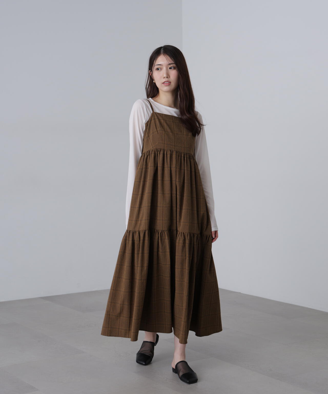 ティアードキャミソールワンピース