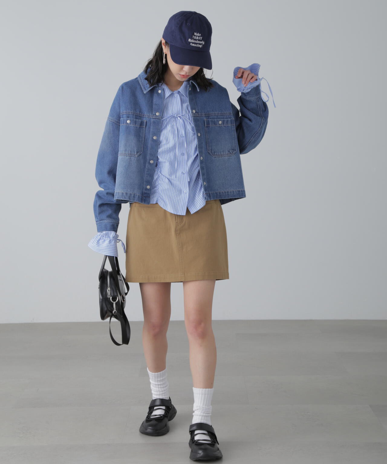 フロントポケットショートシャツブルゾン