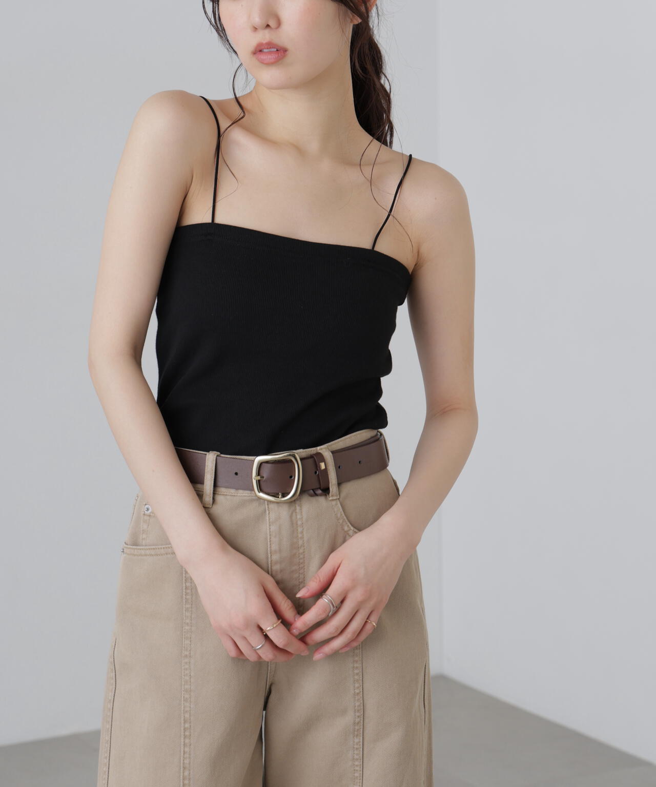 カップ付きベアキャミソール