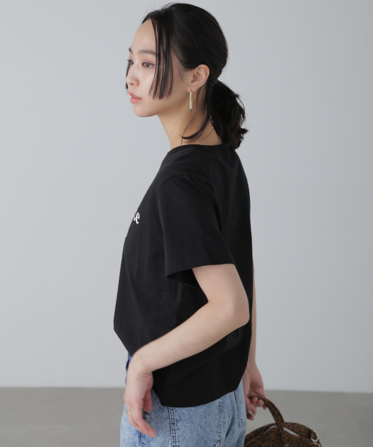 カラーフレンチロゴプリントTシャツ