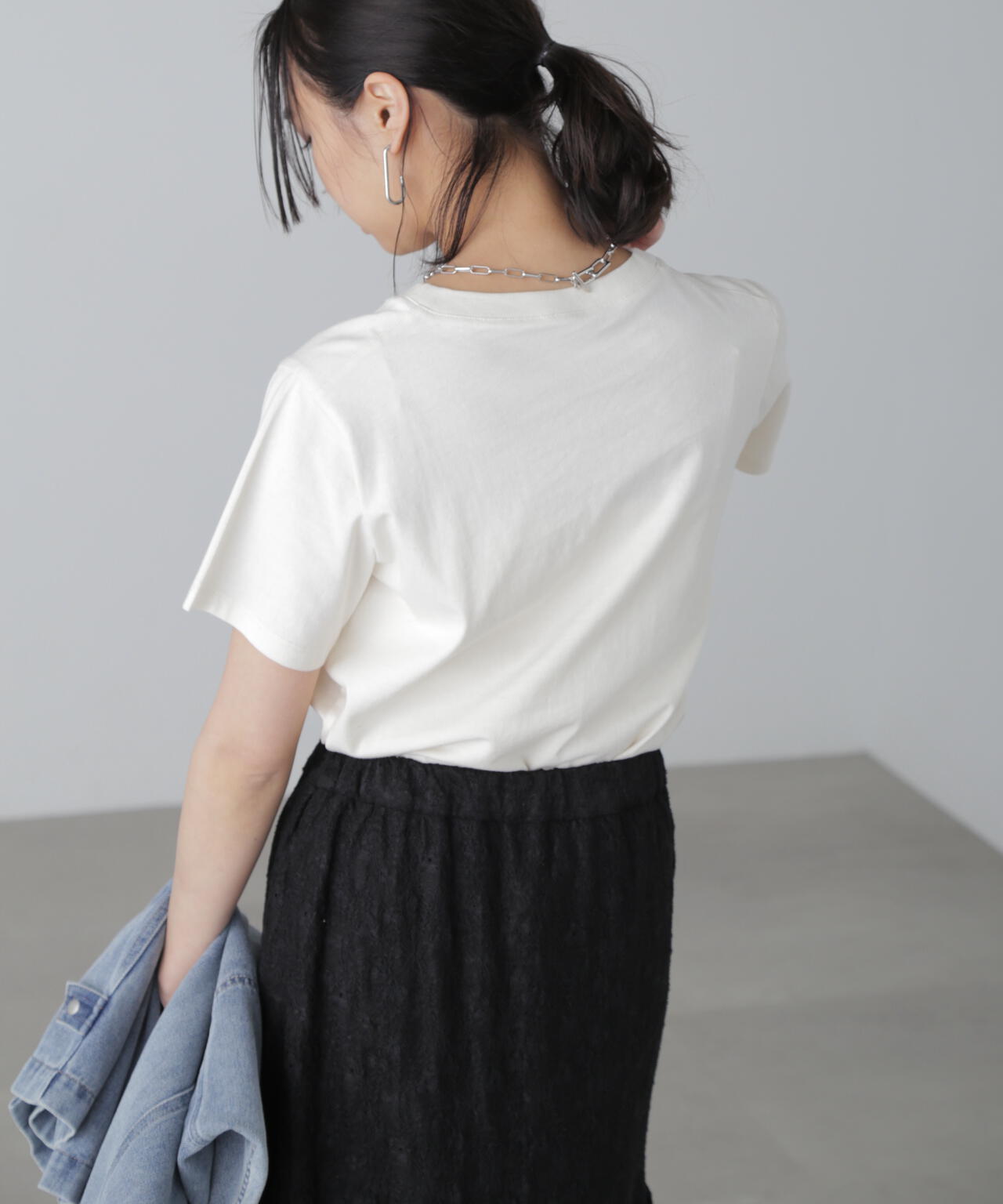 カラーフレンチロゴプリントTシャツ