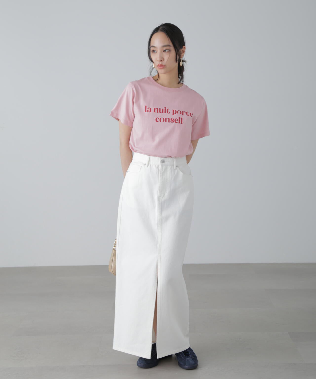 カラーフレンチロゴプリントTシャツ