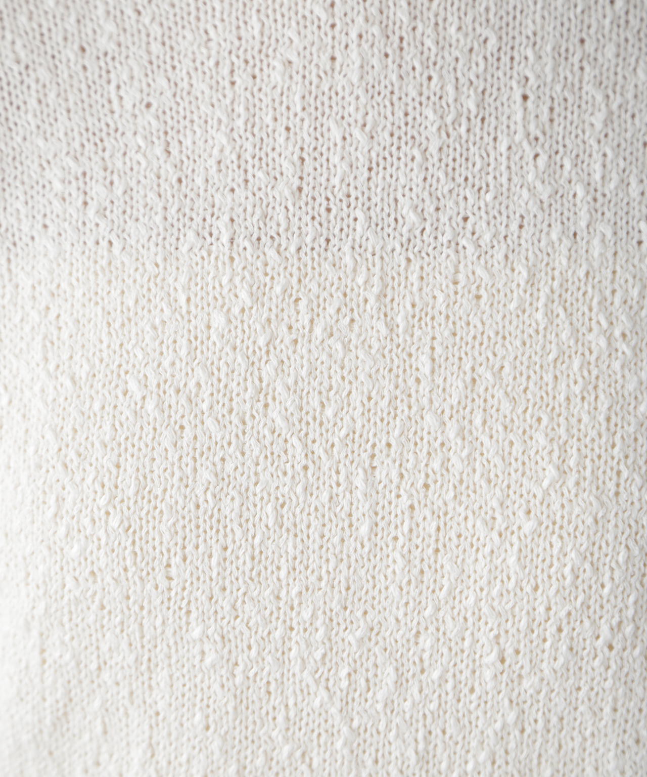 スラブ編み半袖ニット