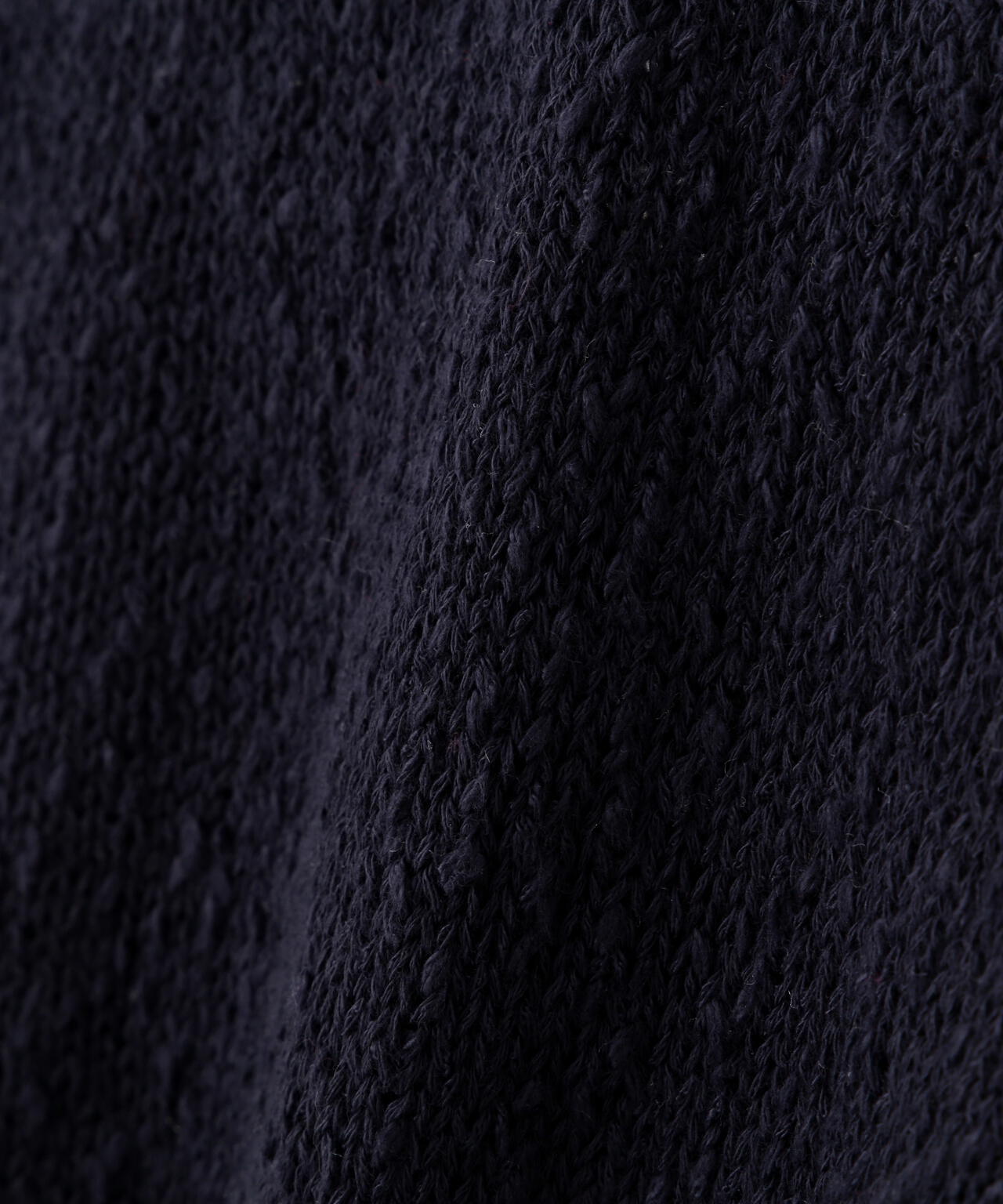 スラブ編み半袖ニット