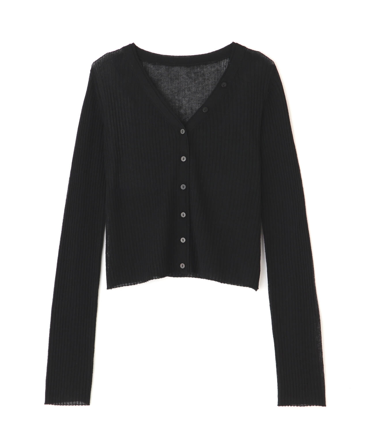 シアーリブニットカーディガン