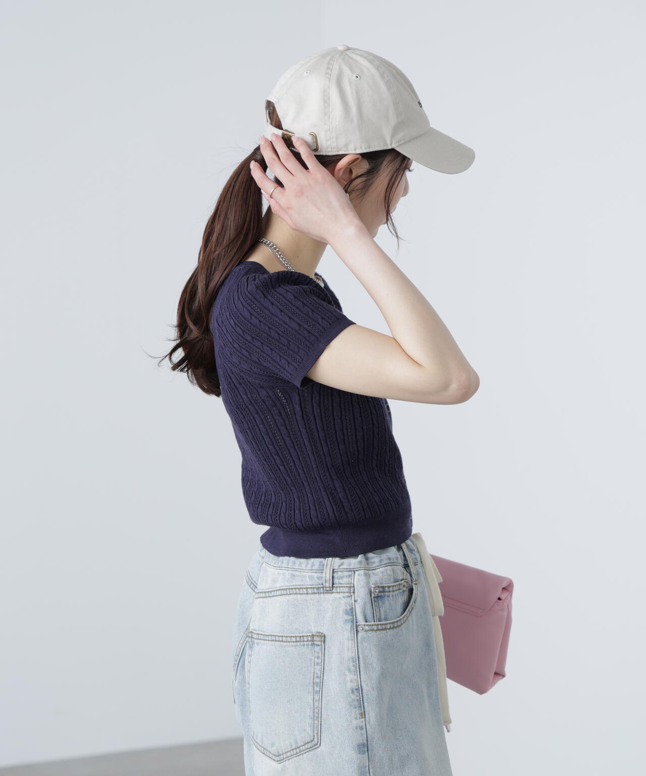 ミニケーブルショートカーディガン
