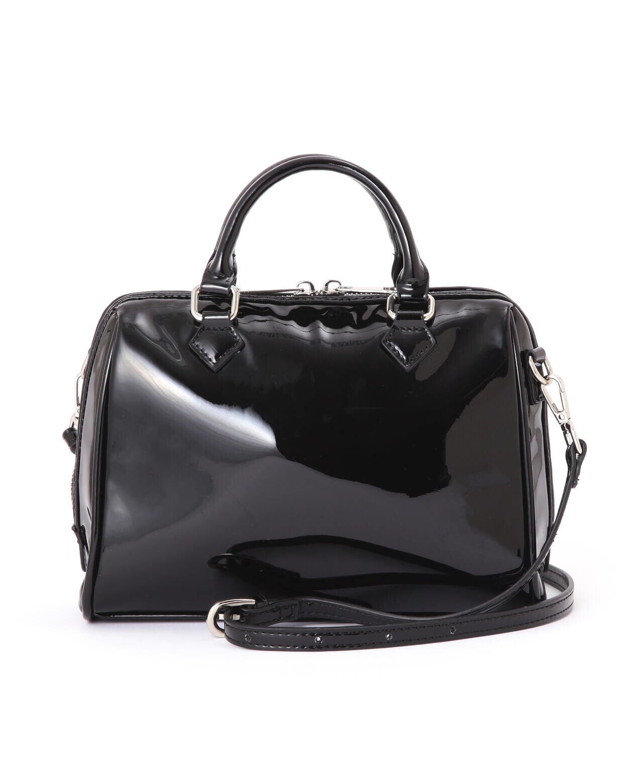 エナメルミニボストンバッグ