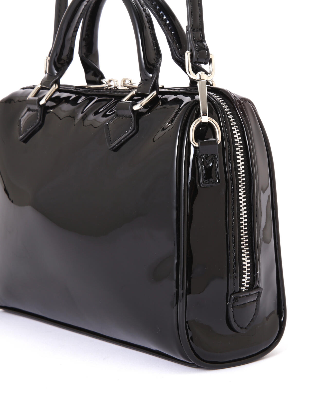 エナメルミニボストンバッグ