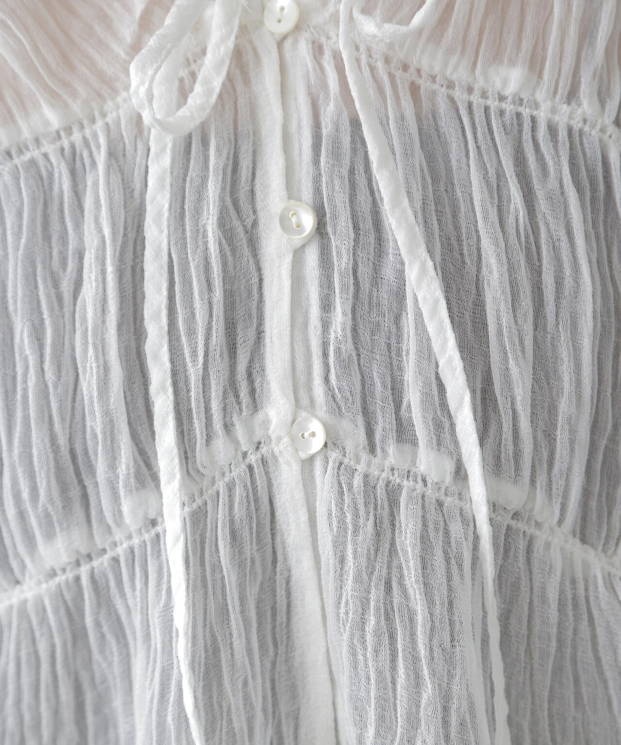 シャーリングドロストチュニックブラウス