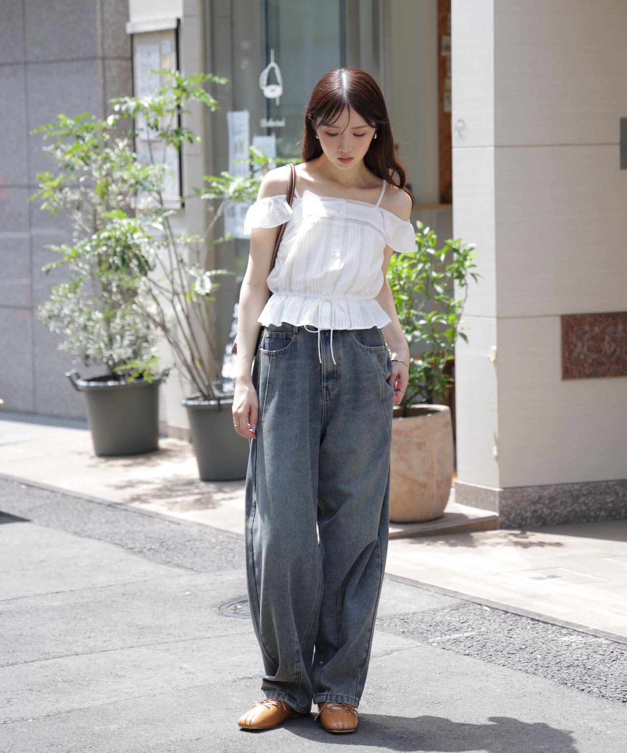 2wayオフショルキャミブラウス