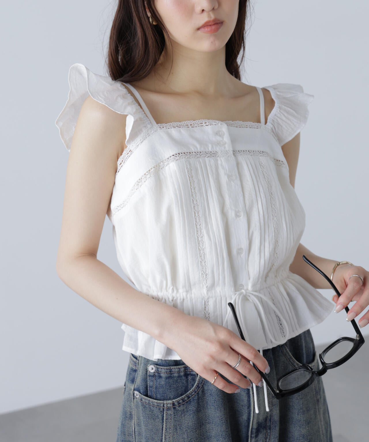 2wayオフショルキャミブラウス