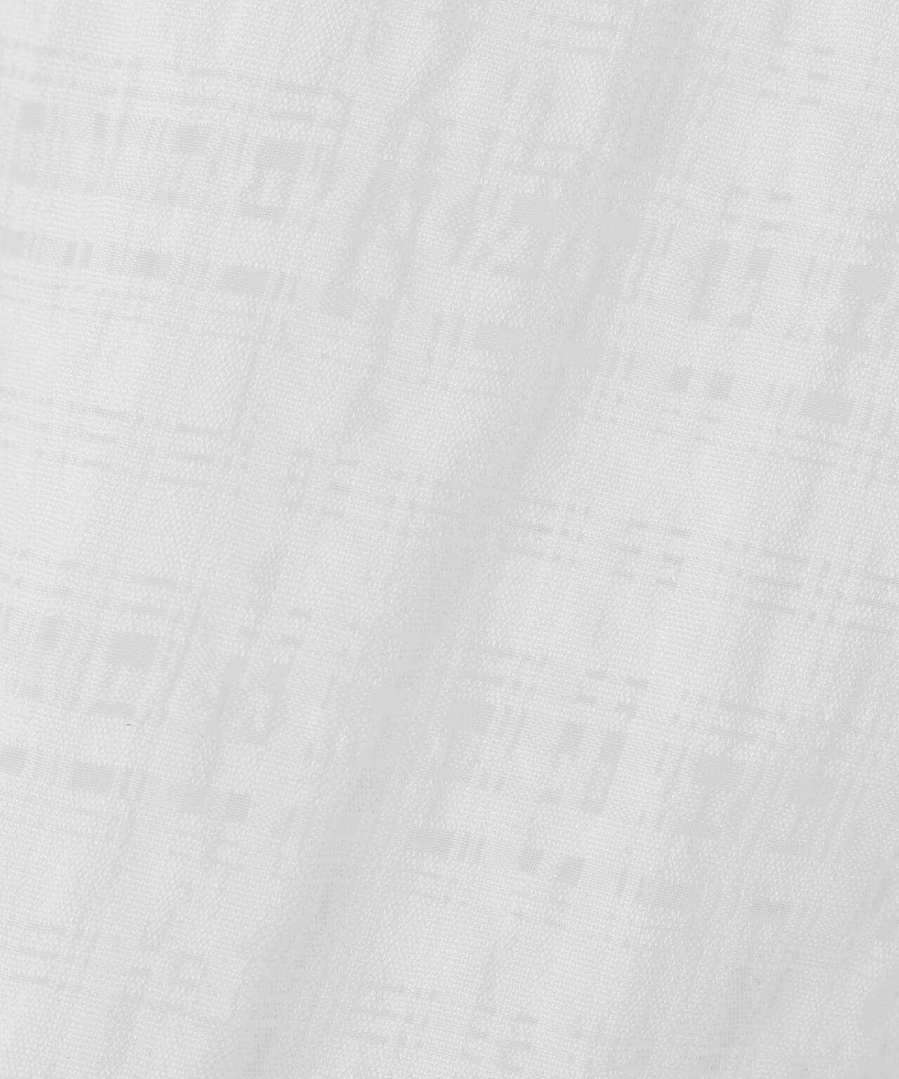 シアーチェック短丈フードブラウス