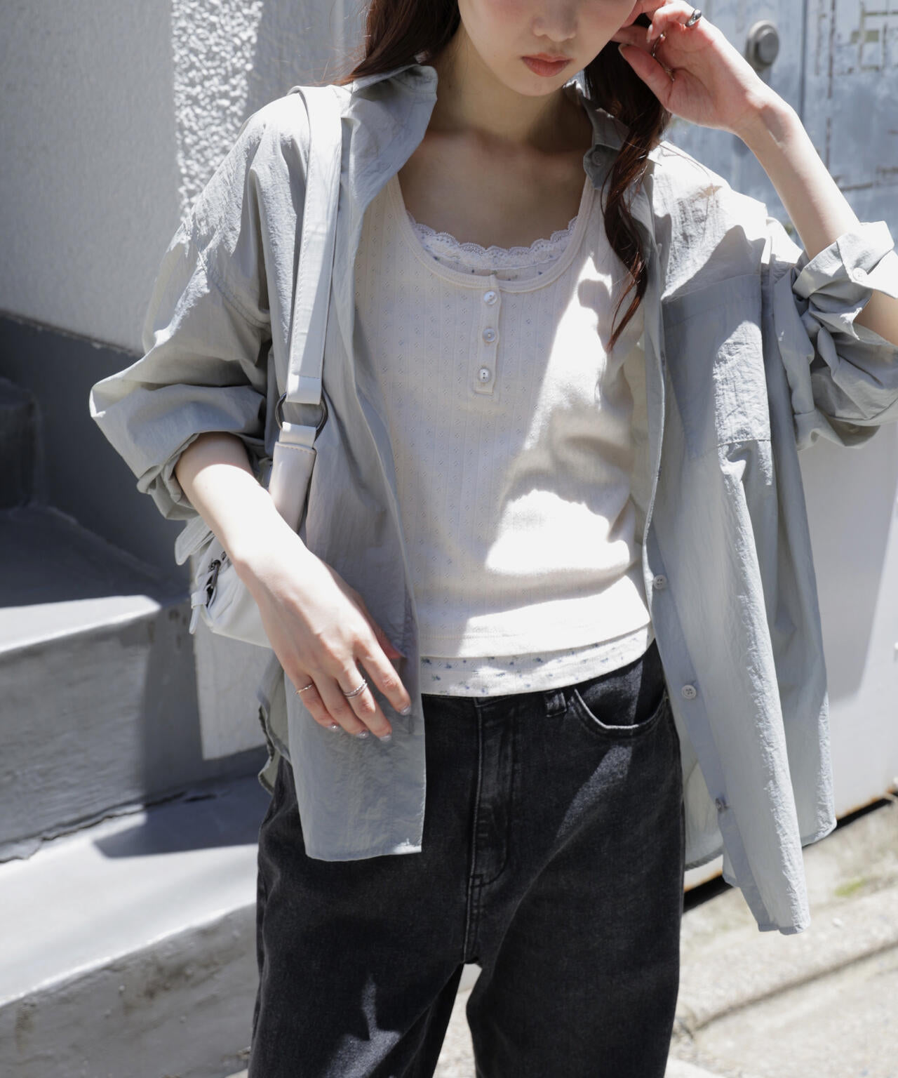 ナイロンベーシックシャツ