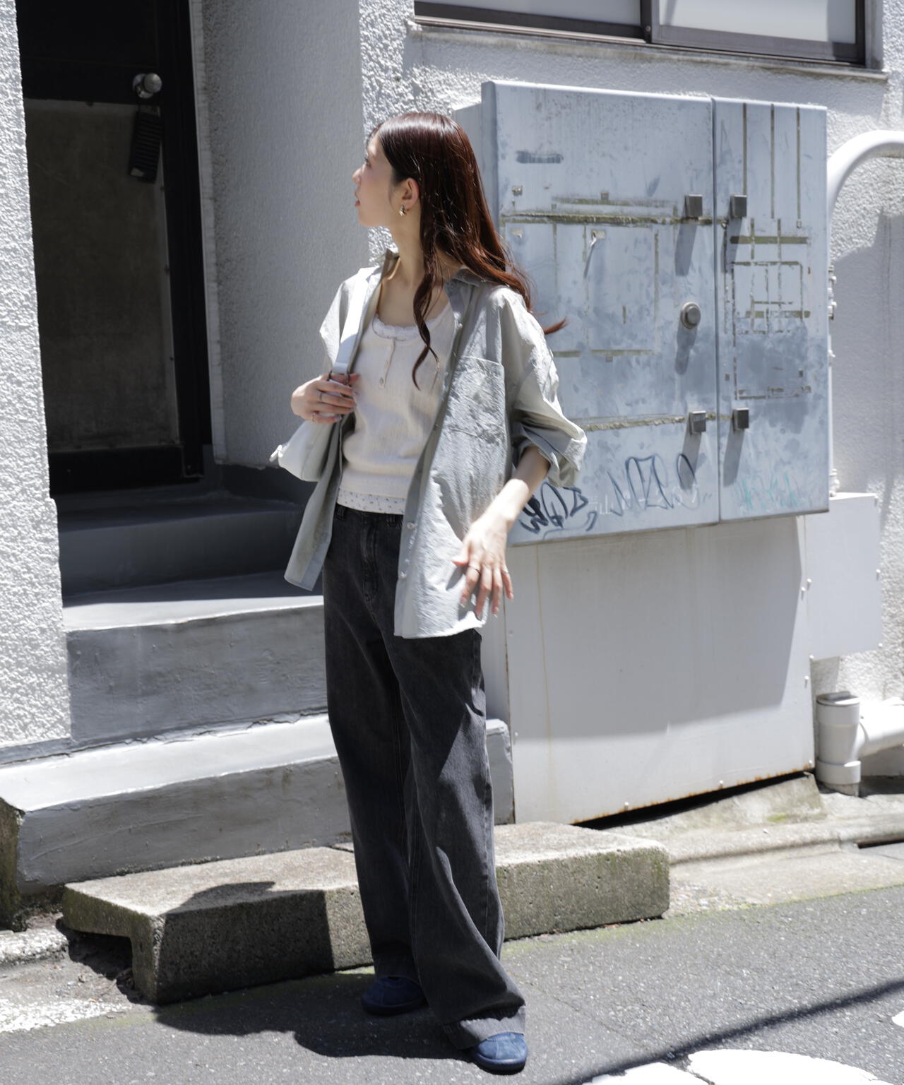 ナイロンベーシックシャツ