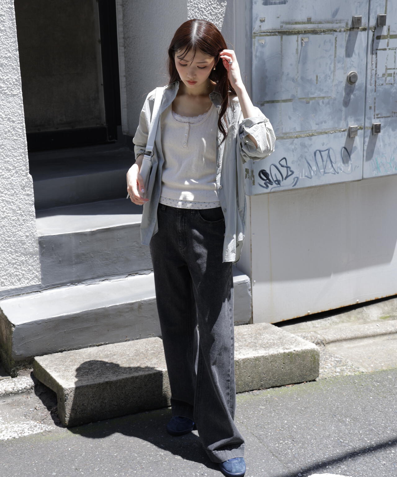 ナイロンベーシックシャツ