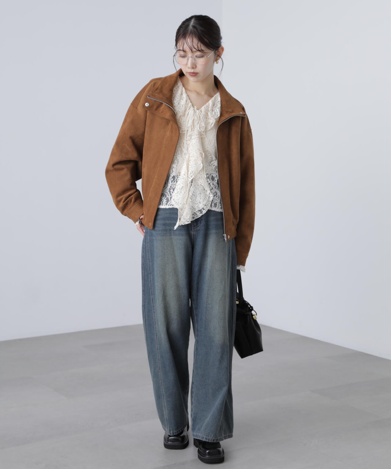 ダブルラッフルフリルブラウス