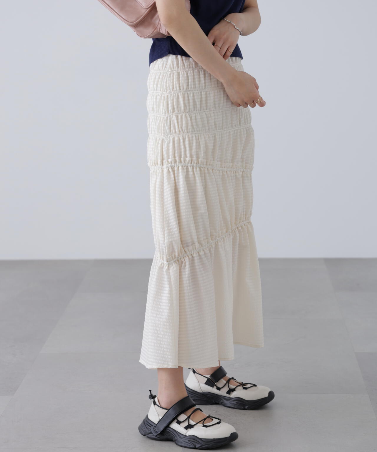シアーボーダーシャーリングスカート