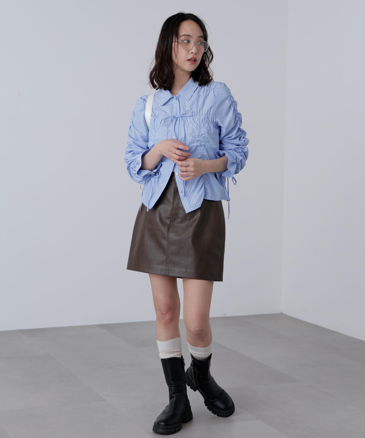 合皮ミニスカート