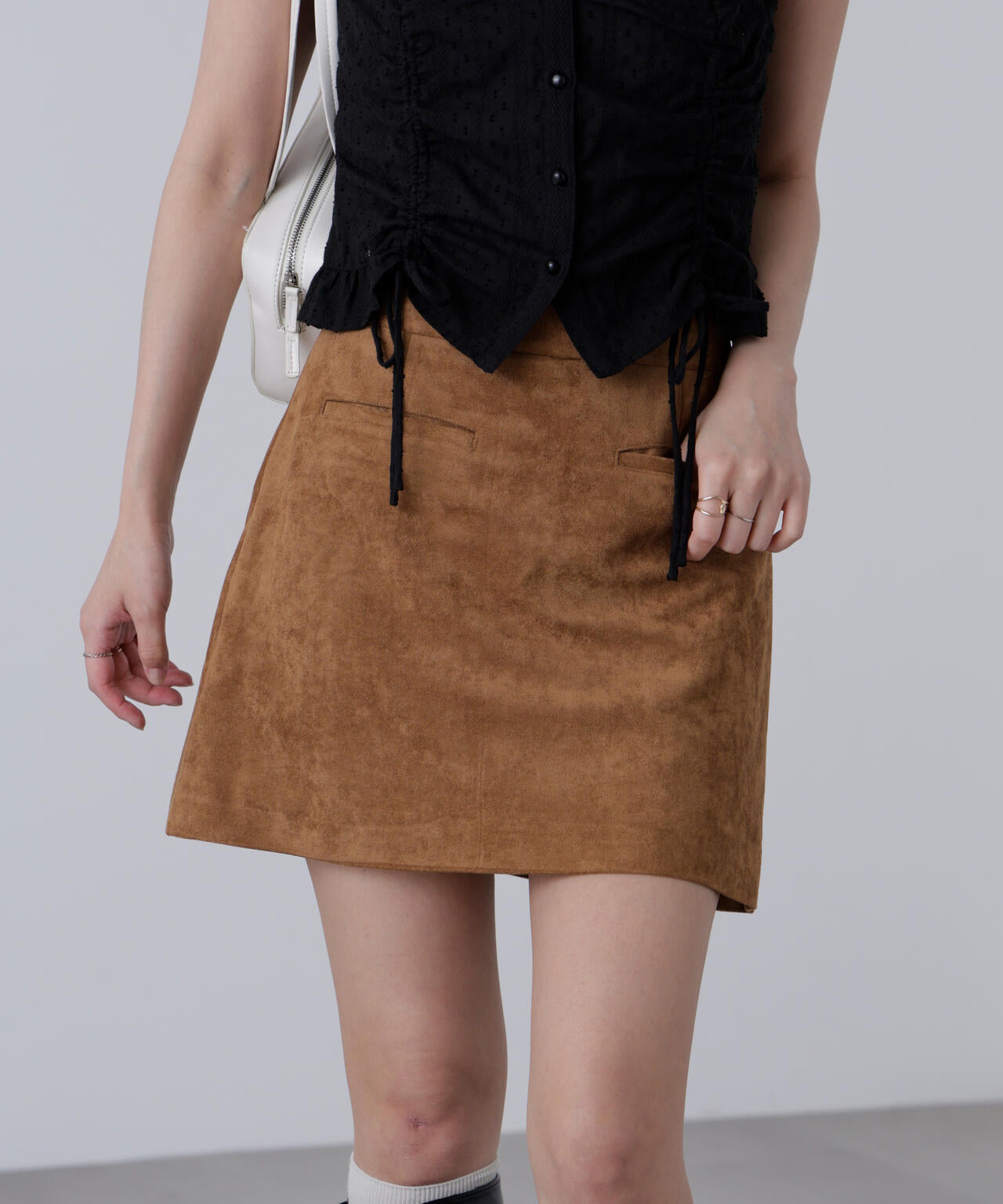 フェイクスウェードポケットミニスカート