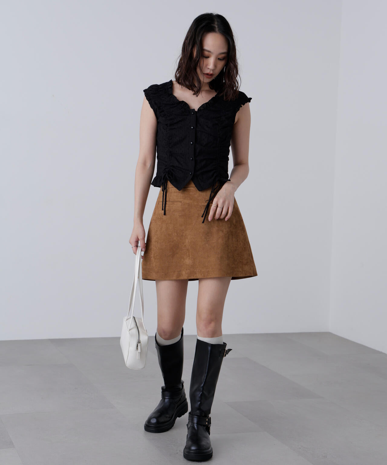 フェイクスウェードポケットミニスカート