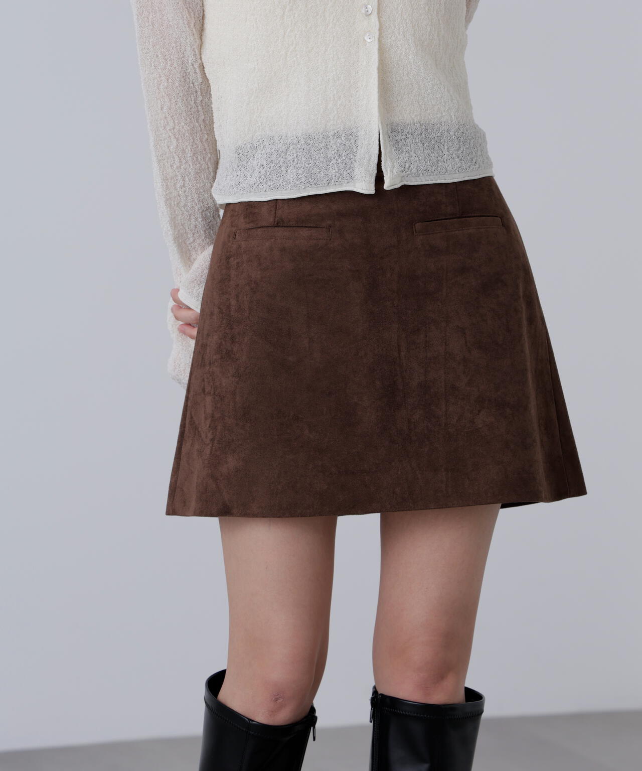 フェイクスウェードポケットミニスカート