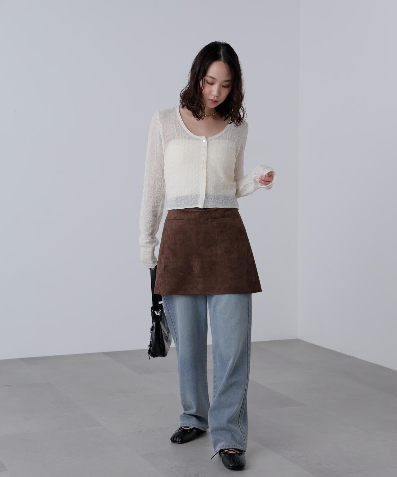 フェイクスウェードポケットミニスカート