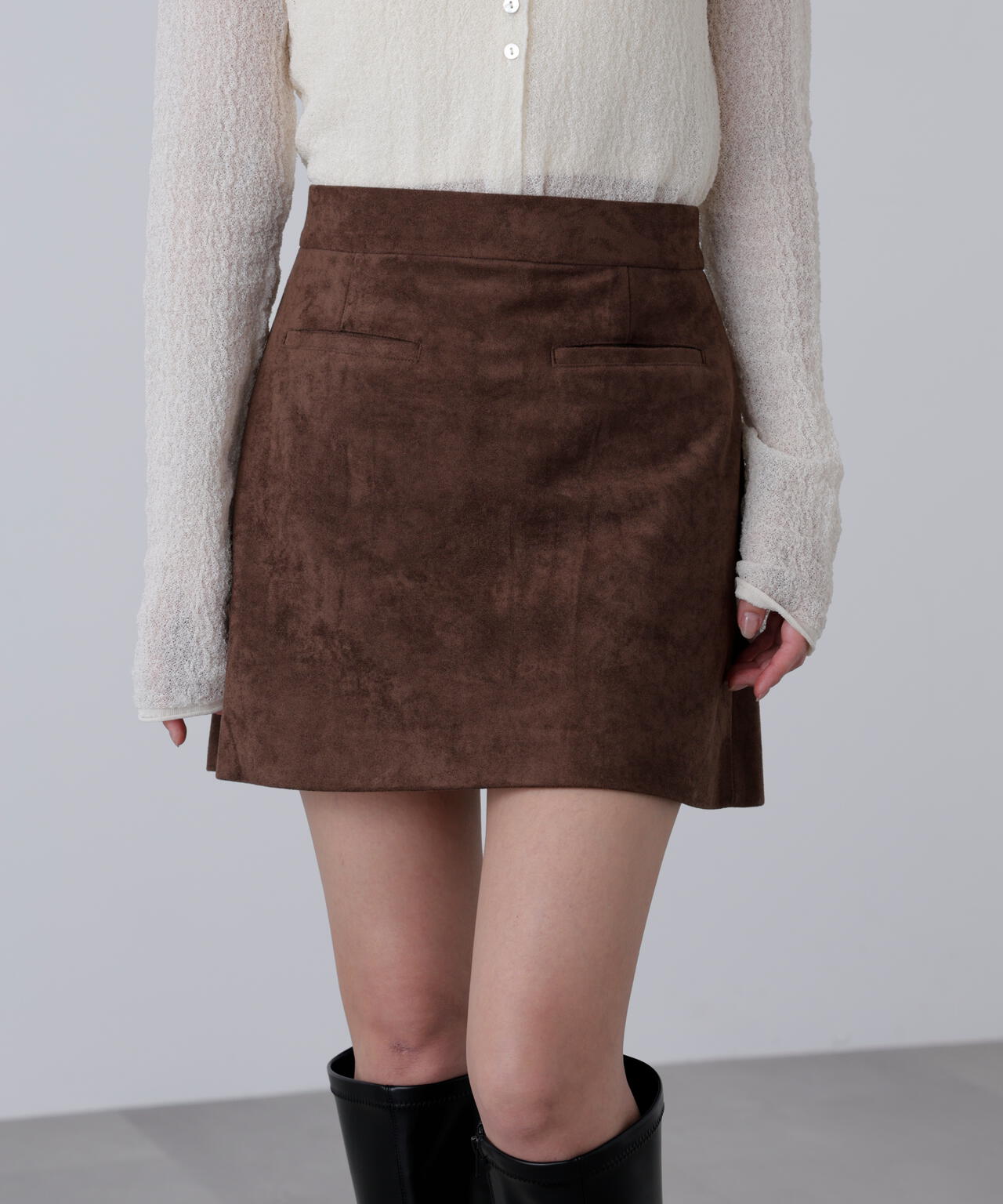 フェイクスウェードポケットミニスカート