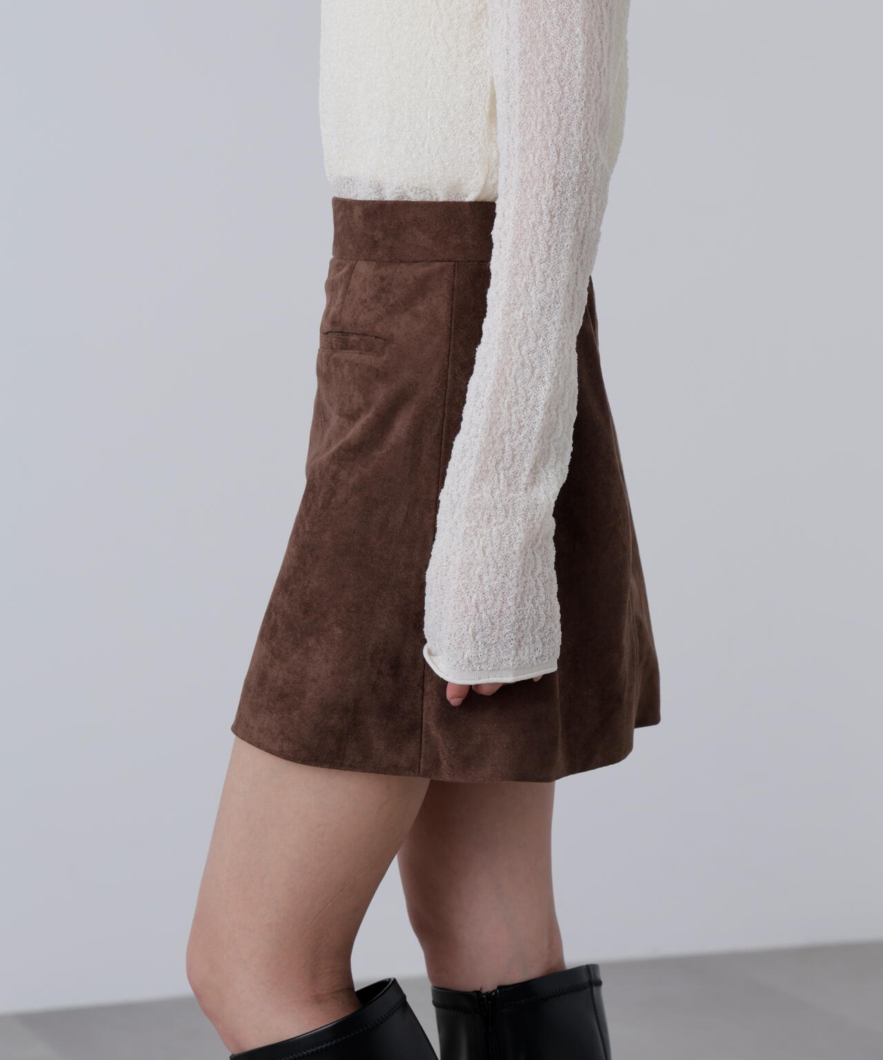 フェイクスウェードポケットミニスカート