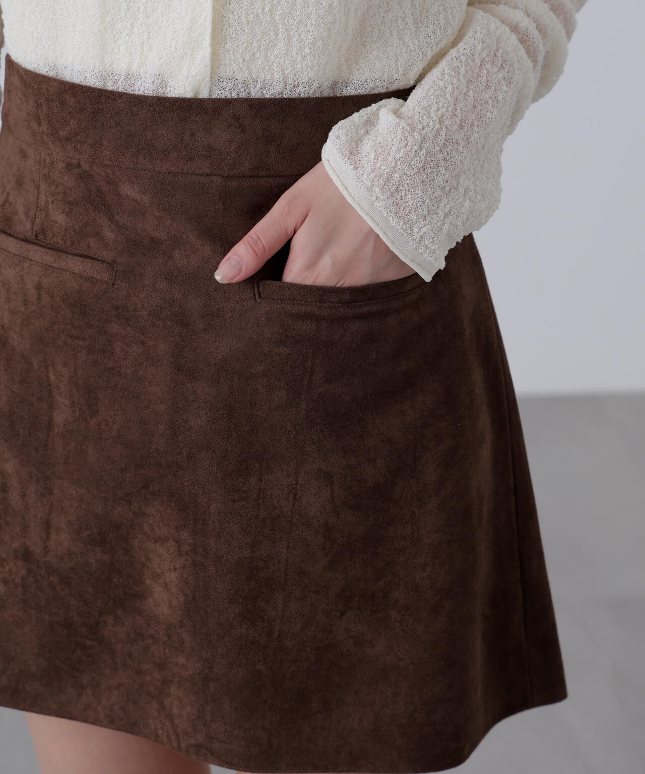 フェイクスウェードポケットミニスカート