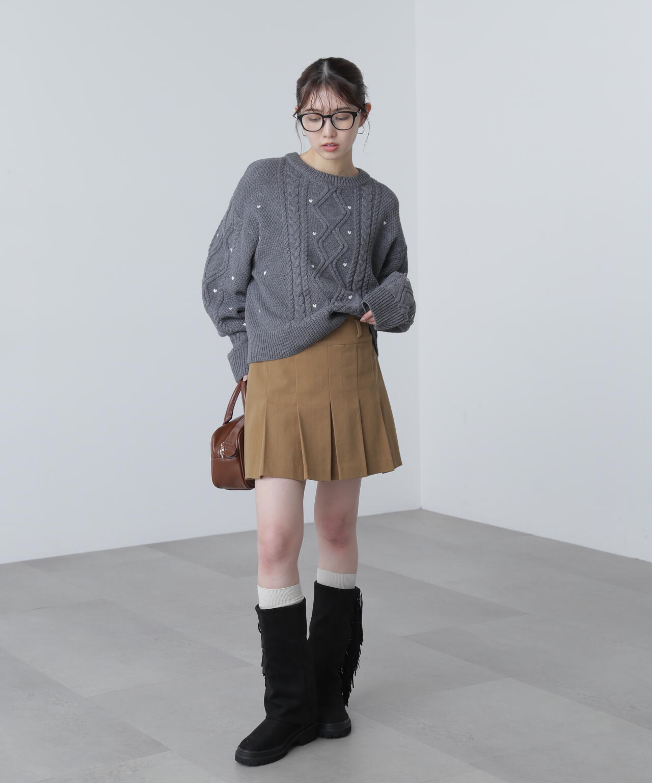 〈セットアップ対応〉プリーツミニスカート