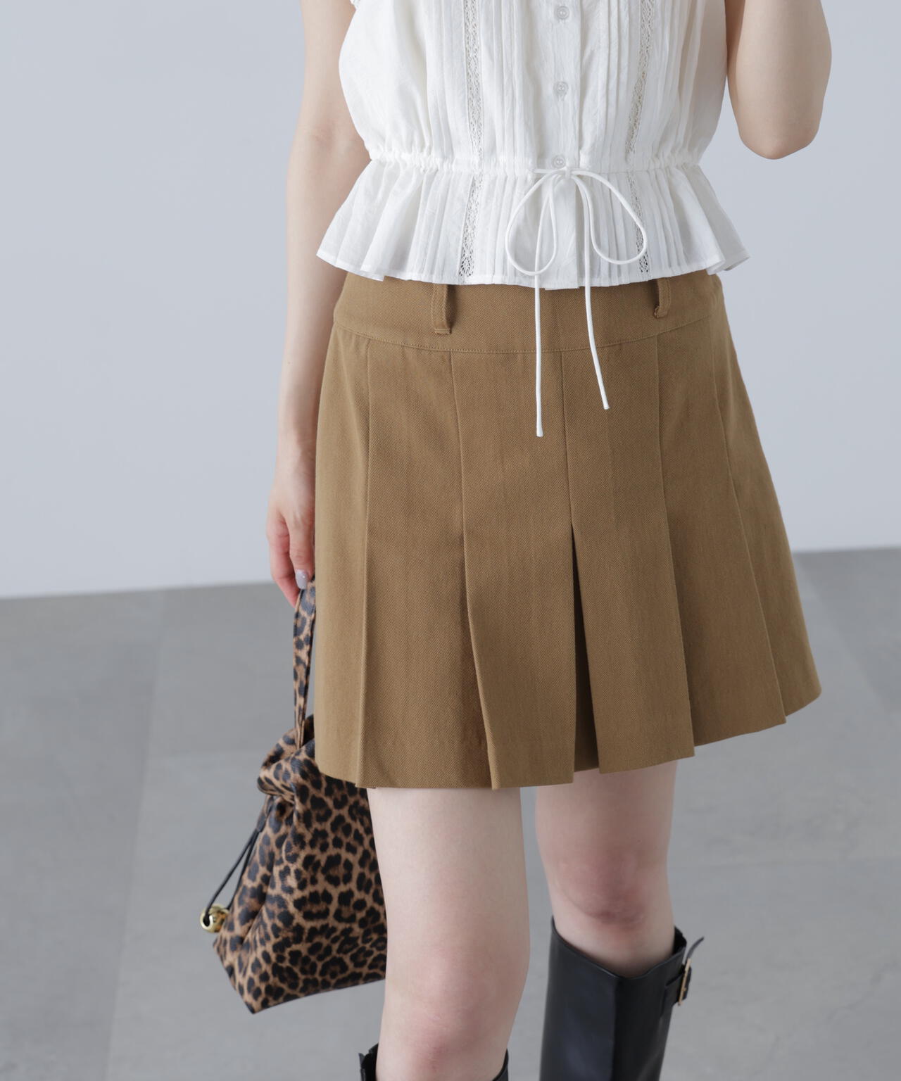 〈セットアップ対応〉プリーツミニスカート