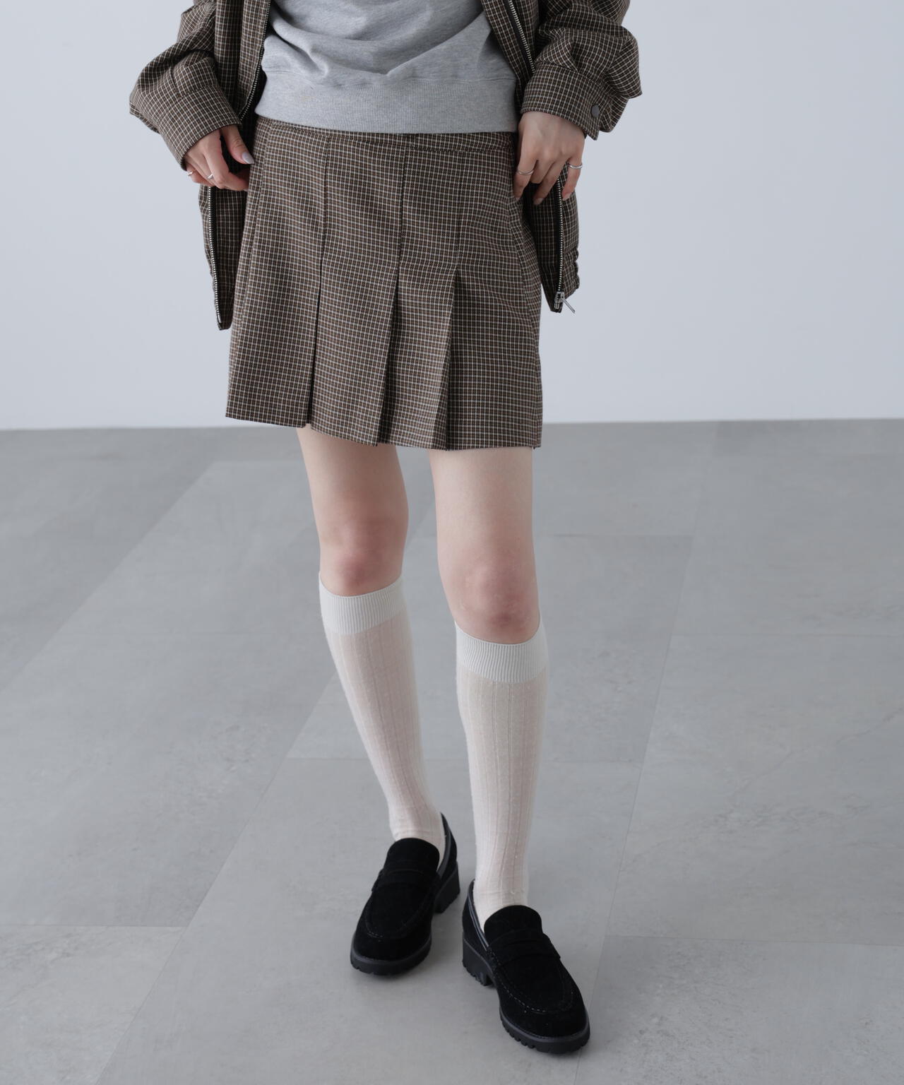 〈セットアップ対応〉プリーツミニスカート