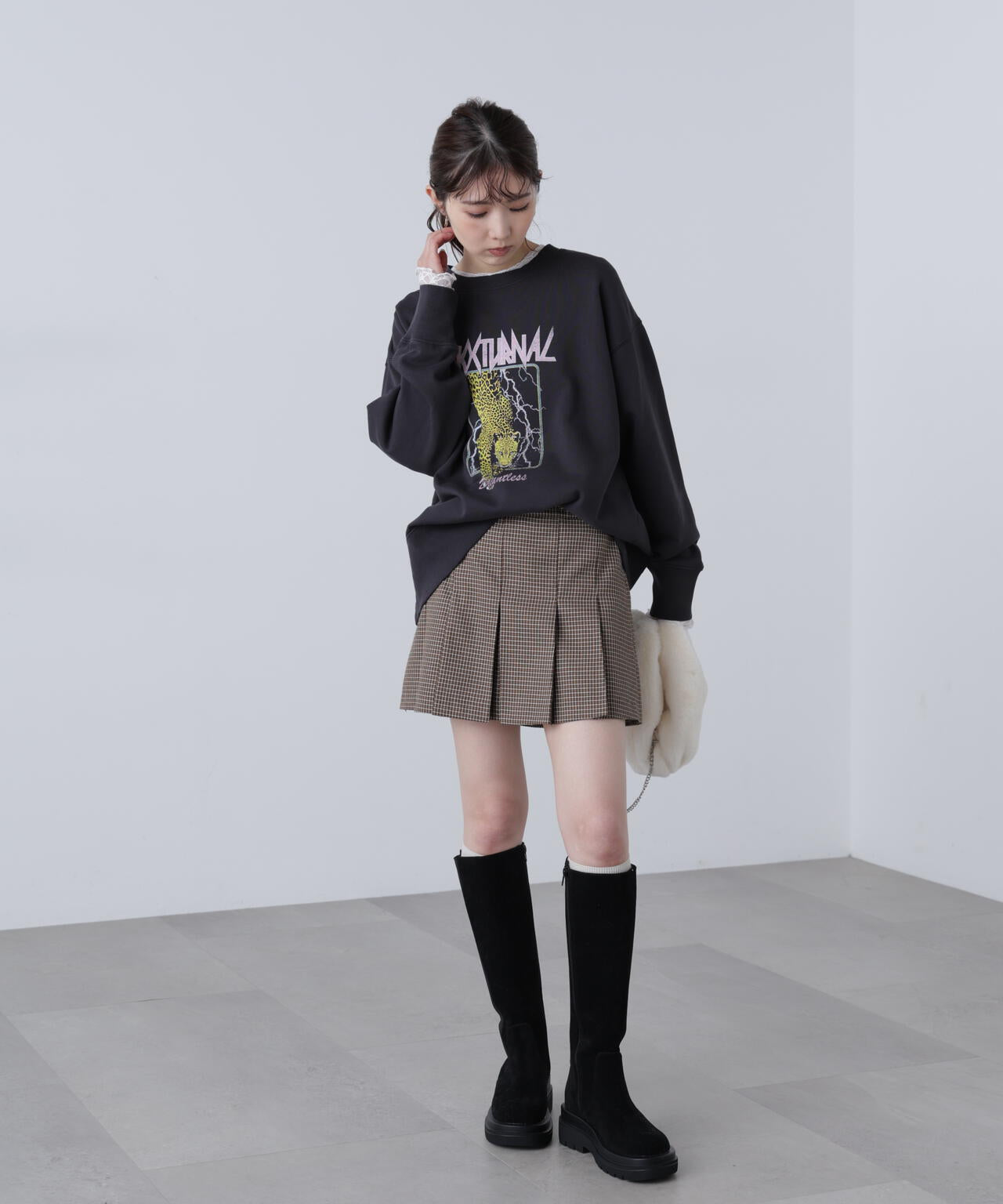 〈セットアップ対応〉プリーツミニスカート