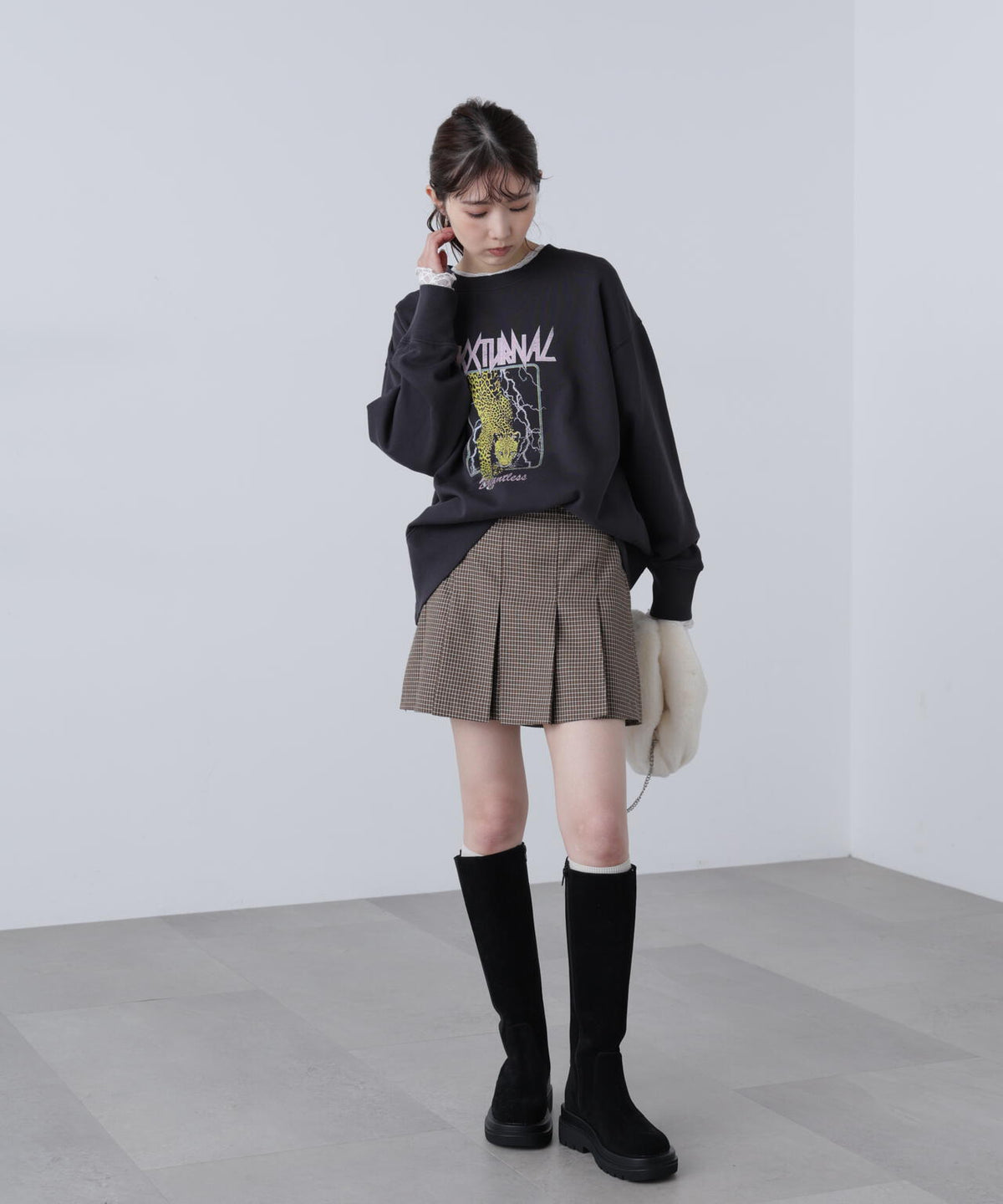 〈セットアップ対応〉プリーツミニスカート