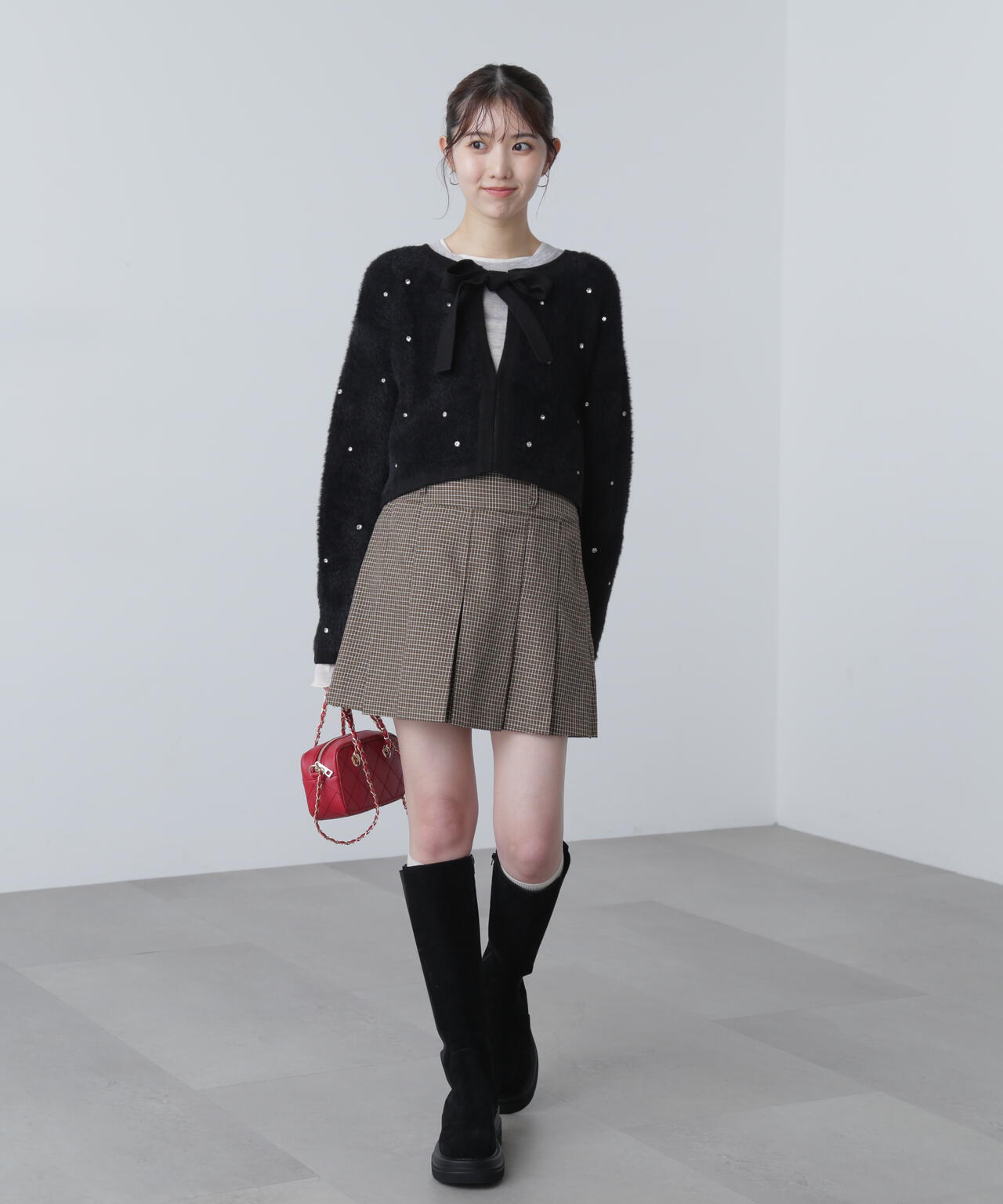 〈セットアップ対応〉プリーツミニスカート