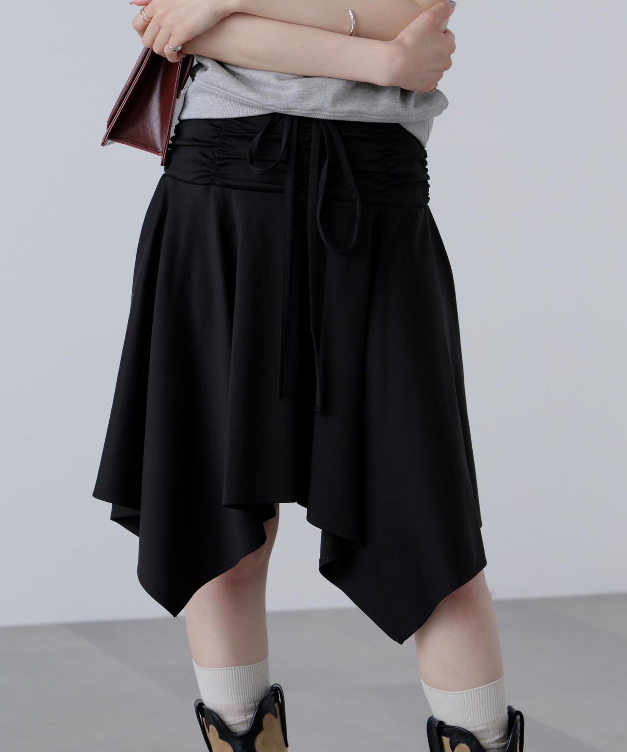 2wayイレヘムミディスカート