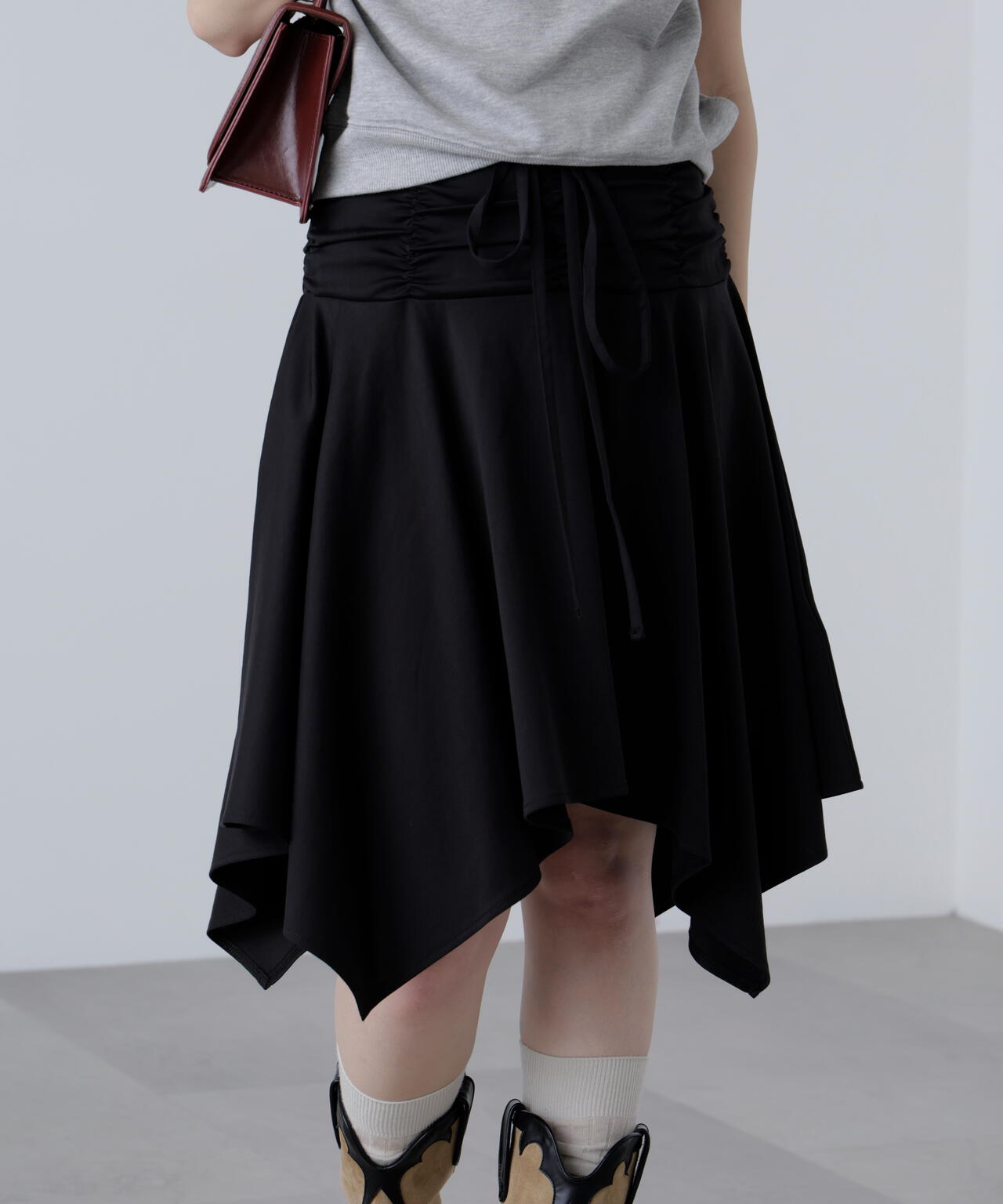 2wayイレヘムミディスカート