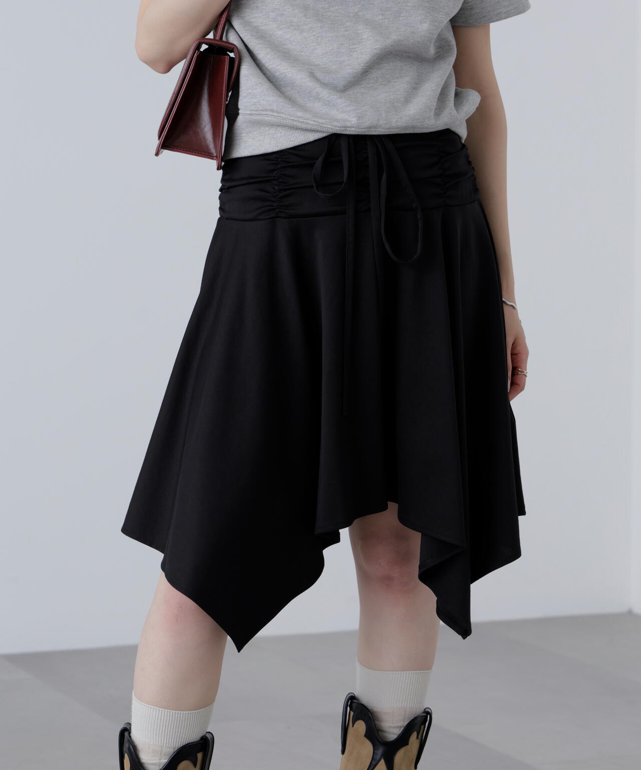 2wayイレヘムミディスカート